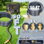 Knocokie 3/4" Natural Gas Hose for Generator, 50FT 3/4" ID Natural Gas Hose with Quick Connect for NG/LP Propane Appliances, Grill,Patio Heaters,Generators, Indoors & Outdoors CSA Certified