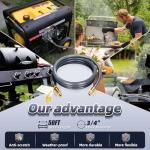 Knocokie 3/4" Natural Gas Hose for Generator, 50FT 3/4" ID Natural Gas Hose with Quick Connect for NG/LP Propane Appliances, Grill,Patio Heaters,Generators, Indoors & Outdoors CSA Certified
