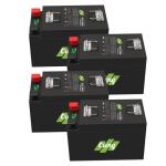 4 Pack 24V 200Ah LiFePO4 Battery 24V Lithium Battery 5000+ Deep Cycles Lithium Iron Phosphate Battery for Solar System, RV, Backup Power, Marine, Home and Outdoor Power