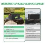 4 Pack 24V 200Ah LiFePO4 Battery 24V Lithium Battery 5000+ Deep Cycles Lithium Iron Phosphate Battery for Solar System, RV, Backup Power, Marine, Home and Outdoor Power