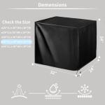 TIAOFY Waterproof Universal Generator Cover, Outdoor Generator Tent Running Cover, Portable Generator Enclosure 420D Polyester with Elastic Drawstring (BLACK, 32"(L) x 24"(W) x 24"(H))