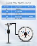 HZSIFU Marine-Automotive Fuel Level Gauge, 240-33ohm 0-190ohm 240-30ohm 0-180ohm 10-180ohm, LED Backlight, IP67 Waterproof, 2-inch Dial, Fits 2-1/16 in Opening, Boat, Car, Truck, RV, Generator, Yacht