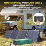 3000 Watt Inverter 12V to 110V/120V 6000W Peak Truck Power Inverter for Vehicles, Modified Sine Wave AC to DC Converter for RV Home with 2 AC Outlets 3.4A USB Port LED Didplay Remote Controller