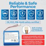 Battery Replacement for ADT Command Smart Security Panel ADT5AIO-1 ADT5AIO-2 ADT5AIO-3 ADT7AIO-1, Honeywell ADT 2X16 AIO Home Security System Keypad ADT2X16AIO-1 ADT2X16AIO-2 Battery 300-10186
