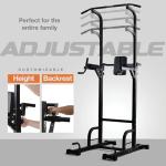 Pull Up Bar Free Standing - Power Tower, Multi-Functional Pullup Dip Station, Calisthenics Equipment Station For Home Gym - 440LBS Capacity, Height Adjustable, Durable, Heavy-Duty Strength Training For Men & Women To Build Muscle.