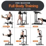 Pull Up Bar Free Standing - Power Tower, Multi-Functional Pullup Dip Station, Calisthenics Equipment Station For Home Gym - 440LBS Capacity, Height Adjustable, Durable, Heavy-Duty Strength Training For Men & Women To Build Muscle.