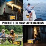 Rvpozwer 12V 100Ah LiFePO4 Battery, Built-in 120A BMS, 15000 Deep Cycles, Group 31, Lightweight Lithium Iron Phosphate Battery for Home Energy, RV, Trolling Motor, Marine, Solar, Off-Grid