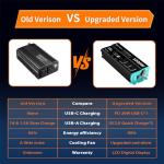 RUTNRIXA Power Inverters 1000W 12V DC to 110V AC Converter for Vehicles USB-C/PD 25 Watts Fast Charging Ports Car Charger Adapter with a Cigarette Lighter Ports Plug Outlet