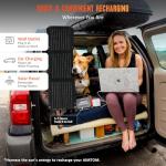 AIMTOM 155Wh Portable Power Station with 30W Solar Panel – 150W Peak/110V AC, 18W USB-C, 2x USB-A & 12V DC – Solar Generator for Camping, Home, RV, Travel & Emergencies