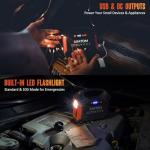 AIMTOM 155Wh Portable Power Station with 30W Solar Panel – 150W Peak/110V AC, 18W USB-C, 2x USB-A & 12V DC – Solar Generator for Camping, Home, RV, Travel & Emergencies