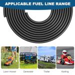 Eunice 1/4 Inch ID Fuel Line Hose 10 Feet for Kawasaki Kohler Briggs & Stratton Small Gas Diesel Powersports Engines and Generators with 22 Pcs 2/5" ID Hose Clamps