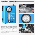 VXSCAN Automotive Smoke Machine Leak Detector,EVAP Smoke Machine for Cars with Built-in Air Pump and Pressure Gauge, Flow Meter, Dual Mode for All DC12V Vehicles in Vacuum,Fuel and Other Cars System