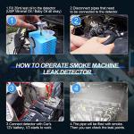 VXSCAN Automotive Smoke Machine Leak Detector,EVAP Smoke Machine for Cars with Built-in Air Pump and Pressure Gauge, Flow Meter, Dual Mode for All DC12V Vehicles in Vacuum,Fuel and Other Cars System