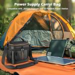MRINCA ​​Carrying Case Compatible with Jackery Explorer 240 v2, Portable Power Station Storage Bag with Quick-Access Window & Front Pockets for Solar Generator Accessories and Cables​​​​