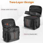 MRINCA ​​Carrying Case Compatible with Jackery Explorer 240 v2, Portable Power Station Storage Bag with Quick-Access Window & Front Pockets for Solar Generator Accessories and Cables​​​​