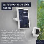 Wasserstein Solar Panel Compatible with Ring Spotlight Cam/Plus/Pro Battery, Stick Up Cam/Pro & Outdoor Cam Plus Battery - Continuous Power for Ring Surveillance Camera (2-Pack, White)