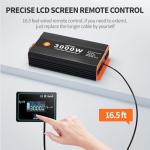 3000W Pure Sine Wave Power Inverter 12V DC to 110V AC Converter Peak Power 6000W for RV Truck Off-Grid Solar Car Inverter with 4 AC Outlets, 2 USB & 1 Type-C Ports, Cables Included, Remote Controller