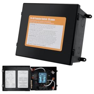 TS-30 30 Amp Automatic Transfer Switch for RV,Speedboats,Travel Trailer,Camper Van,120V Generator Transfer Switch for Inverter/Shore Power/Generators