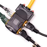 Yodotek 25Ft Generator Cord with Surge Protector Breaker,Heavy Duty Generator Locking Cord,NEMA L14-30P/Four 5-20R,4 Prong 10 Gauge Flexible Cable,Power Extension Cord, 30Amp 7500 Watts