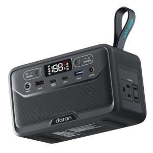 DaranEner Portable Power Station 28000mAh LiFePO4 Battery, Power Bank with AC Outlet 100W/110V, USB-C PD Fast Charging Solar Generator for Laptop, Travel, Camping, Home, Office, TSA Approved