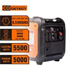 GENMAX Portable Generator，5500W Ultra-Quiet Gas Engine, EPA Compliant, Eco-Mode Feature, Ultra Lightweight for Backup Home Use & Camping (GM5500i)
