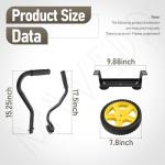 MWEDP 40065 Generator Wheel Kit for Champion 2800-4750-Watt / 3000-5500-Watt or Higher Inverter Generators with Folding Handle and Never-Flat Tires