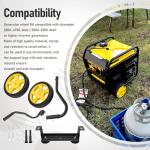 MWEDP 40065 Generator Wheel Kit for Champion 2800-4750-Watt / 3000-5500-Watt or Higher Inverter Generators with Folding Handle and Never-Flat Tires