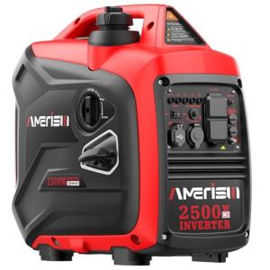 AMERISUN 2500W Gas Powered Portable Inverter Generator, Quiet Generator with CO Sensor, EPA Compliant for Camping, Home Backup, Emergency, Tailgating, 2025 Version