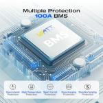 WattCycle 12V 100Ah LiFePO4 Deep Cycle Battery - Group 24, 15000 Deep Cycles, Built-in 100A BMS, Low-Temperature Protection for RV, Marine, Golf Cart, Solar Panel Systems, Home Backup (3 Packs)