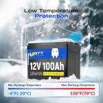 WattCycle 12V 100Ah LiFePO4 Deep Cycle Battery - Group 24, 15000 Deep Cycles, Built-in 100A BMS, Low-Temperature Protection for RV, Marine, Golf Cart, Solar Panel Systems, Home Backup (3 Packs)