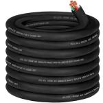 6/4 6 Gauge SOOW Electric Wire 6 AWG 6/4 Portable Power Cable 600V 4 Conductor 6 Gauge SOOW Extension Cord for Portable Light,Welder,Generator,NEMA 14-50 RV Outlet Box,EV Car Battery Charger-50ft