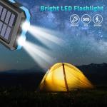 YOLOSKS Portable Solar Charger Power Bank, 39800mAh Fast Charger with USB C Port, LED Flashlight, Compass for Cell Phones, Electronic Devices