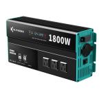 RUTNRIXA Power Inverters 12V DC to 110V AC Converter for Vehicles USB-C/PD 25W Fast Charging Ports Car Charger Adapter with a Cigarette Lighter Ports Plug Outlet (Modified sine wave-1800W)