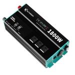 RUTNRIXA Power Inverters 12V DC to 110V AC Converter for Vehicles USB-C/PD 25W Fast Charging Ports Car Charger Adapter with a Cigarette Lighter Ports Plug Outlet (Modified sine wave-1800W)