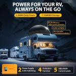 ECO-WORTHY 7.168KWH 800W Solar Panel Kit for RV Off Grid Complete System with 4PCS HPBC 200W Solar Panels, 3000W UPS Inverter Charger, 2PC 12.8V 280AH Lithium Batteries, 60A MPPT Controller Bluetooth