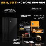 ECO-WORTHY 7.168KWH 800W Solar Panel Kit for RV Off Grid Complete System with 4PCS HPBC 200W Solar Panels, 3000W UPS Inverter Charger, 2PC 12.8V 280AH Lithium Batteries, 60A MPPT Controller Bluetooth