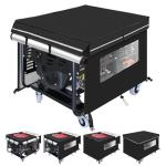 Generator Covers while Running, 32''L×24''W×24''H, Waterproof Generator Covers for Outside with Top Opening and Visual Operation Window, Double-layer Fabric, Black