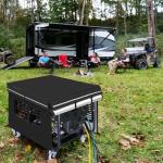 Generator Covers while Running, 32''L×24''W×24''H, Waterproof Generator Covers for Outside with Top Opening and Visual Operation Window, Double-layer Fabric, Black