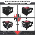 Generator Covers while Running, 32''L×24''W×24''H, Waterproof Generator Covers for Outside with Top Opening and Visual Operation Window, Double-layer Fabric, Black