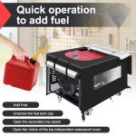 Generator Covers while Running, 32''L×24''W×24''H, Waterproof Generator Covers for Outside with Top Opening and Visual Operation Window, Double-layer Fabric, Black