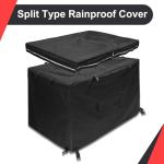 Generator Covers while Running, 32''L×24''W×24''H, Waterproof Generator Covers for Outside with Top Opening and Visual Operation Window, Double-layer Fabric, Black