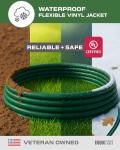 Iron Forge Cable Weatherproof 25 Ft Outdoor Extension Cord - 16/3 SJTW Heavy Duty Green Extension Cord 3 Prong - 13 Amp Exterior Power Cable