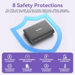 Mini UPS, 15000mAh Uninterruptible Power Supply with DC Output USB 5V/2A DC 5V/9V/12V/2A, Power Supply Battery Backup for Router, Modem, Security Camera, Breast Pump, and More (15000mAh)