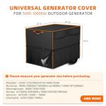 SHINVAN Universal Generator Cover with 4 Size Options, Heavy-Duty Waterproof Outdoor Protection Fits Most 3000-15000W Generators (Fits for DuroMax, Westinghouse, Champion, Honda, Predator, etc)