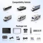 Wireless Backup Camera for Truck 7'' 1080P HD Monitor with DVR, BSD Alert RV Backup Camera System 18 LED IR Night Vision Reverse Camera Support 4 Cameras Rear View Camera for Car,Trailers, 5th Wheels