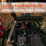 Trunab Travel Carrying Bag Compatible with Jackery Explorer 1500, Portable Power Station Storage Case with Waterproof Bottom and Front Pockets for Charging Cable and Accessories