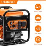 Oxseryn 5000W Inverter Generator Gas Powered, Open Frame Generator, Portable Outdoor Power Equipment, Emergency Home Backup, RV Ready 30A Outlet, ECO Mode, EPA Compliant