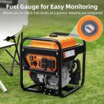 Oxseryn 5000W Inverter Generator Gas Powered, Open Frame Generator, Portable Outdoor Power Equipment, Emergency Home Backup, RV Ready 30A Outlet, ECO Mode, EPA Compliant