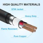 CircleCord 4 Prong 6.6 Feet 30 Amp Generator Extension Cord and Inlet Box with Locking Connector, Heavy Duty NEMA L14-30P/L14-30R, 125/250V 7500W 10 Gauge SJTW Generator to House Power Cord (6.6 Feet)