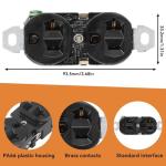 5-20R Dual Industrial Receptacle, 20A 125V US Standard Generator Plug Power Socket Outlet for Variety of Industrial Equipment Generators